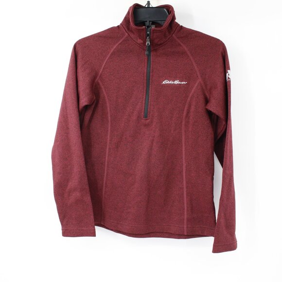 Eddie bauer sweatshirt Women's xs first ascent Burgundy 1/4 zip fleece pullover - Picture 1 of 12